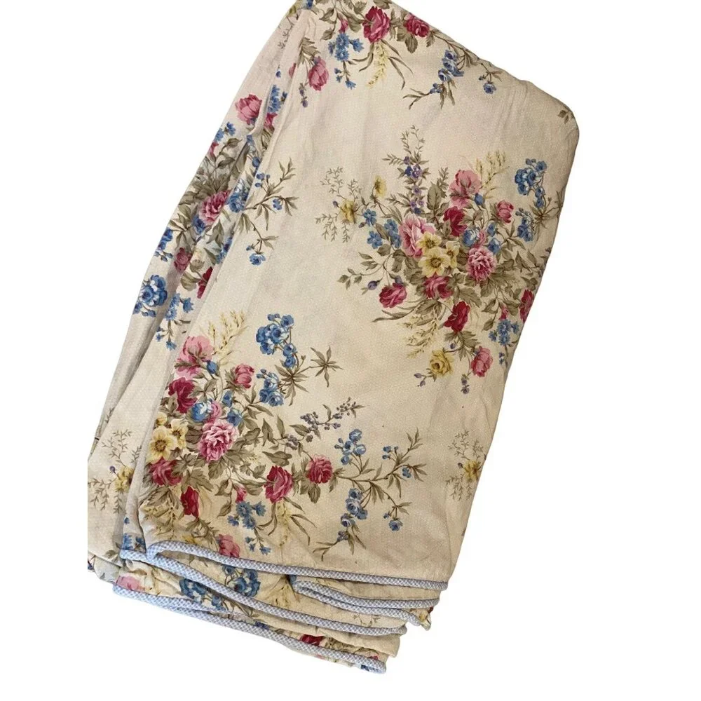 Tommy Hilfiger floral duvet cover vtg 82 x 84in button closure full size